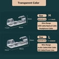 thumbnail image 1 of 40/60Pcs Acrylic Cable Organizer Clips Wire Winder Holder Reusable Cable Manager Management Powerful Adhesive Hooks 20M 16L Transparent, 1 of 6