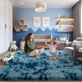 thumbnail image 4 of Conbriboy 6x9 Area Rugs For Living Room Tie-dye Peacock Blue, Fluffy Shaggy Fuzzy Plush Furry Large Floor Carpet,Non-Slip Carpet Anti-Slip Washable Modern Soft Rug For Bedroom Girls Boys Room Indoor, 4 of 7