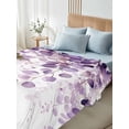 thumbnail image 5 of Purple Eucalyptus Flat Sheet Only Twin Size, Soft Breathable Bed Top Sheets for Mattress, Spring Botanical Plant Aesthetic Luxury Bedding Flat Sheets for Home Hotel Bedroom Bed Protection, 5 of 9