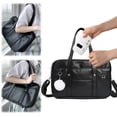 thumbnail image 7 of HUISZJ Shoulder Bag, Leisure Tote Bag, PU Leather Shoulder Bag for Work Travel Outdoor (Black), 7 of 7
