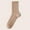 Khaki, variant on FAZVAOO Womens Crew Socks Cotton Long Comfortable Fashion Solid Ribbed Socks Beige