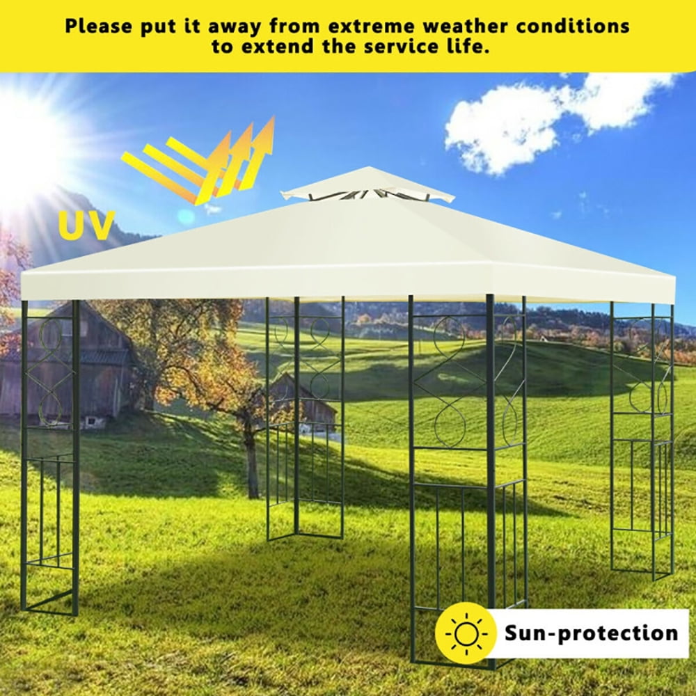 Aimee Lii 2 Tiers 10 x 10 Feet Patio Gazebo Canopy Tent, Outdoor Canopy for Backyard