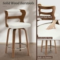 thumbnail image 6 of Dycanpo 26" Counter Height Bar Stools Set of 4, Swivel Counter Stools with Back for Kitchen Island, Pure White, 6 of 8