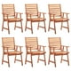 thumbnail image 3 of Sillas de Comedor para Exterior Casafoyer de Madera Maciza de Acacia, 6 piezas, 3 of 5