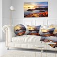 thumbnail image 3 of Designart Ocean Coast Nice Sunset in Norway - Seashore Throw Pillow - 12x20, 3 of 5