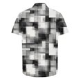thumbnail image 4 of Aueoeo Big & Tall Shirts for Men Short Sleeve Button Up Shirts Mens Loose Summer Vacation Plaid Shirt Casual Colorful T-Shirt for Party Clubwear 3X 4X 5X Gray, 4 of 5