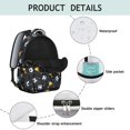 thumbnail image 4 of Football and Trophy Black Pattern Backpack for School, Cute School Bag with Adjustable Shoulder Straps and Padded Back, 15.3"x11"x7.1", 4 of 5