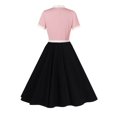 thumbnail image 7 of Xqxayjr Women 1950s Vintage Floral Cocktail Swing Dress 50s Short Sleeve Audrey Hepburn Rockabilly Prom Dress A Line Tea Party Dress, 7 of 7