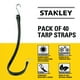 thumbnail image 2 of Cordones elásticos de lona de goma STANLEY S300421, 21, 40 unidades, color negro, 2 of 8
