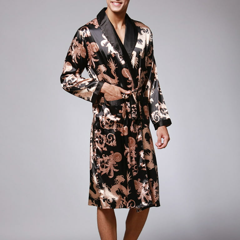 Fine Men's Bath Robe / Vintage Tiny Print Dressing Gown / Soft Elegant  Pajamas -  Canada