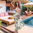 thumbnail image 3 of Yuyamidu Tropical Leaves Sarong Cover Up Chiffon Swimsuit Swimwear Coverup Soft Bikini Beach Swimsuit Coverup Lightweight Long Bikini Wraps, 3 of 7