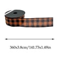 thumbnail image 3 of Halloween Wired Ribbon, 1Roll Plaid Print Ribbon for Wreath Bow Making | 1.49″ Wide, Wired Edge Holds Shape for Bow Wreath Decoration, Gift Wrapping Craft, 3 of 7