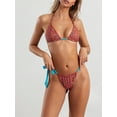 thumbnail image 2 of Biezeib Women Bikini Set, Flower Print Halterneck Bra with Low Waist Briefs Bathing Suit 2-piece Swimsuit, 2 of 6