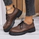 thumbnail image 4 of Xucatan Women's British Style Leather Loafers, Fashion Lace-Up Low Top Shoes with Mid Heel, Comfortable Casual & Dressy Oxfords for Women Gift, 4 of 8