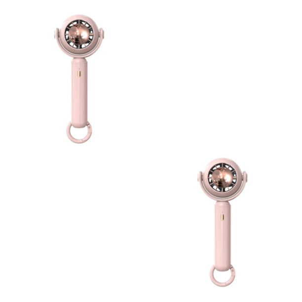 Ventilador portátil Naiovety ABS alimentado por batería de repuesto colgante de viaje 3 engranajes rosa Tipo 1