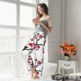 thumbnail image 4 of Uemuo Cherry Blossoms Pattern Women's Wide Leg Palazzo Lounge Pants with Pockets Light Weight Loose Comfy Casual Pajama Pants-XX-Large, 4 of 9