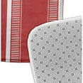 thumbnail image 5 of Upscale Getaway Dashing Stripe Orange (Coral) Stripe Print Bath Mat, 5 of 5