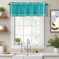 thumbnail image 2 of Pure Teal Green Kitchen Curtain Valances for Windows Farmhouse Short Curtains, Simple Solid Color Rod Pocket Valance Curtain for Bedroom Cafe Living Room 42"x12", 2 of 8