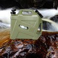 thumbnail image 1 of Contenedor de agua, jarra de almacenamiento de agua con grifo, portátil, sin fugas, con cepillo, portador de agua, cubo de agua para acampar al aire 12L 2 Asas Verde, 1 of 8
