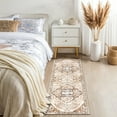 thumbnail image 6 of MeyJey Boho Kitchen Rug and Mat Set 3 Piece, Non-Slip Machine Washable Rugs for Kitchen Floor Dining/Laundry/Living Room, Cream/Orange, 6 of 14