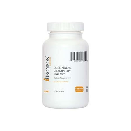 Bronson sublinguale vitamine B-12 1000 mcg, 250 comprimés