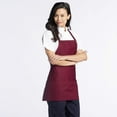 thumbnail image 2 of Uncommon Threads 3011-0300 Ajustable Bib Apron 3 Section Pocket in Burgundy, 2 of 6