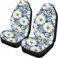 thumbnail image 4 of KUIFORTI Car Seat Covers Full Set Flower Car Front Rear Seat Covers All Weather Car Front Bucket Bench Split Cover Protector for Women Men Car Seat Cushion, 4 of 7