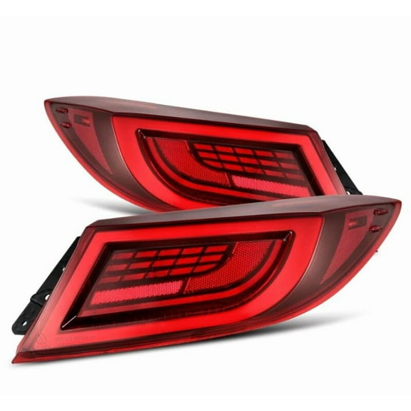 AlphaRex 22-24 Toyota GR86 LUXX LED Taillights Vivid Red