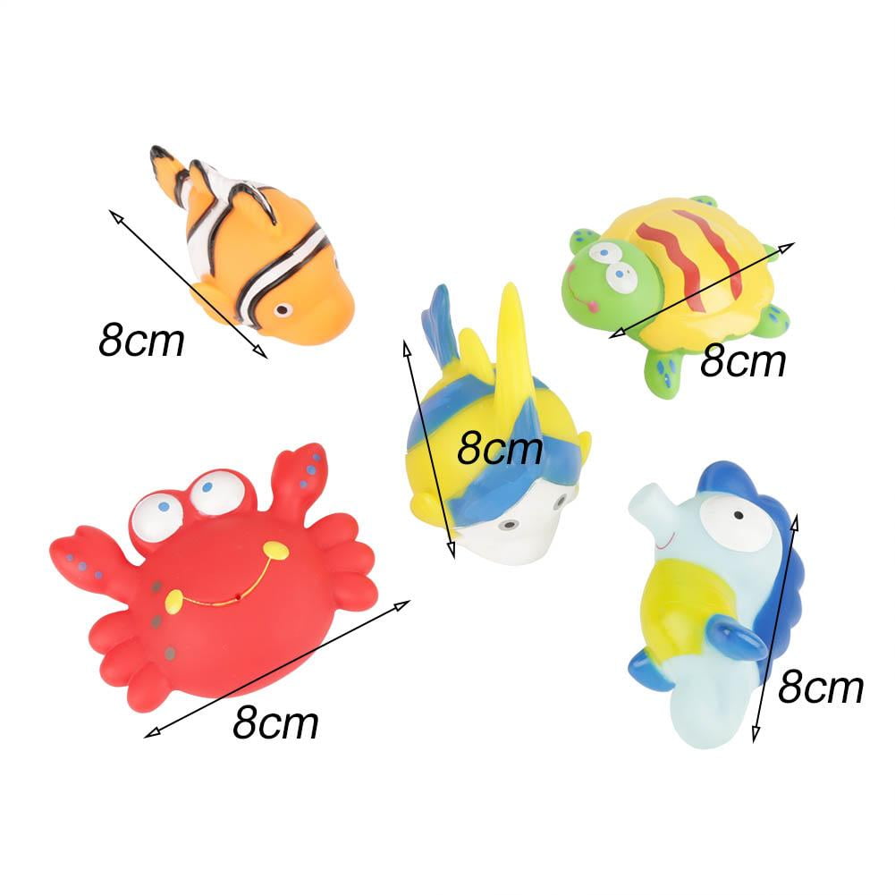 Mgaxyff Animal Bath Toy, Plastic Bath Toy,5Pcs Novel Cute Animal Bath