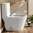 thumbnail image 3 of BCANHOME Modern One-Piece Toilet, 1.2/1.85 GPF Powerful Dual-flush Siphon Jet, Soft Closing Seat/Lid,Standard Elongated Toilet Bidet Seat,Comfort Height, Anti-Yellowing,for Bathroom, 12" Rough-In, 3 of 21