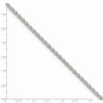 thumbnail image 2 of 925 Sterling Silver Lobster Claw Closure 2.85mm Sparkle Cut Round Spiga Chain Necklace 24 Inch - Chain Necklace for Wome, 2 of 2