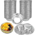 thumbnail image 1 of 250 Pcs Foil Trays Muffin Cases Disposable Aluminum Foil Cups Round Mini Egg Tart Cases Mold For Cake Tarts - Xingx, 1 of 5