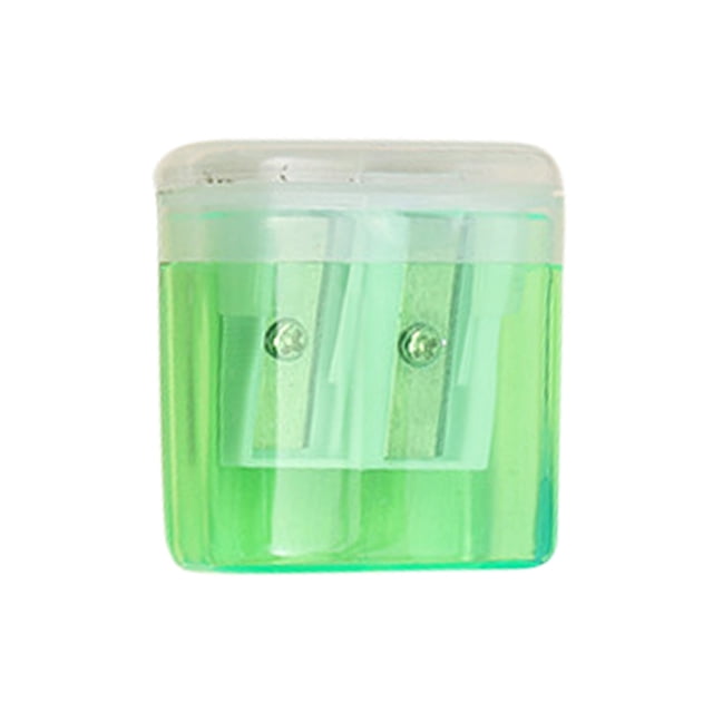 Afiladora de Lápiz de Color, Mini Transparente Lápiz de Color de Caramelo Planer Suministros Escolares con Cuchilla de Acero Al Carbono, 4 Paquetes de Afiladores de Contenedores de Afeitados Seguros P