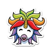 MightySkins D-DC-3-99650 3 in. Laptop Sticker Decal - Unicorn 7