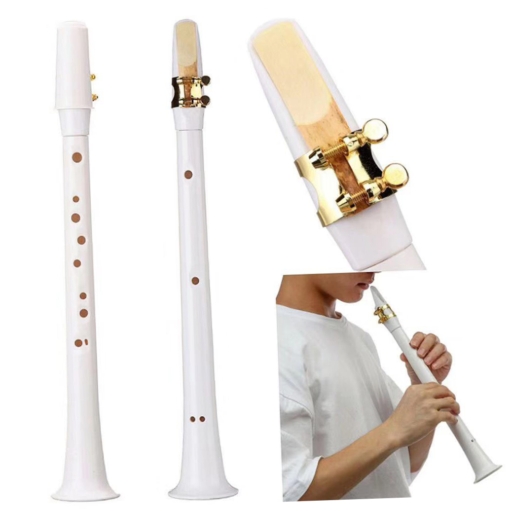 LOLIPPYY Little Saxophone White Portable Pocket Woodwind Instrument for Spiritual Music