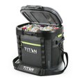 thumbnail image 3 of Titan by Arctic Zone  Welded Soft Cooler, 36 Can Capacity with Waterproof Exterior, Black & Green, 3 of 8