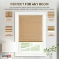 thumbnail image 4 of PowerSellerUSA Cordless Window Blinds, Privacy & Light Filtering 1" Slats Vinyl Mini Blind, Anti-UV Window Treatment, Fits Windows 18" - 72", Woodtone, 30" (Width) x 64" (Length), 4 of 9