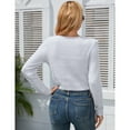 thumbnail image 4 of Yesfashion women's short cardigan V-neck long sleeve soft knit ribbed short top shawl sweater, 4 of 5