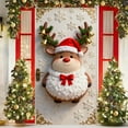 thumbnail image 4 of Hometravel Christmas Door Cover Decoration, Holiday Party Ambiance Background Cloth, Seasonal Door Decor for Home Entryway, 4 of 6