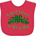 thumbnail image 3 of Inktastic St. Patrick's Day Cutest Clover in the Patch in Plaid Boys or Girls Baby Bib, 3 of 4