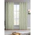 thumbnail image 2 of Sage Green Sheer Curtains 84 Inch Length 2 Panels Set for Living Room/Bedroom, Modern Abstract Art Farmhouse Kitchen Curtains with Grommet Semi-Sheer Curtains Drapes Voile Window Treatments 42"x84"x2, 2 of 7