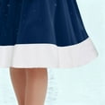 thumbnail image 3 of BiZtdJrK Blue Christmas Dress for Women Velvet V Neck Long Sleeve Faux Fur Collar Midi Dresses Holiday Party Gowns S, 3 of 9