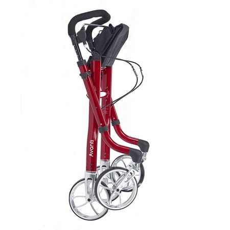 Comodita Avanti Rollator Walker with Unique One or Two-Hand Operation Ideal for Stroke Patients. (Metallic Orange)