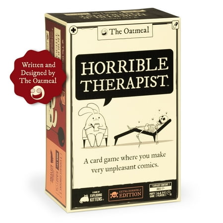 Horrible Therapist: Extra Horrible Edition 3-8 Players - Ages 17+ - 15 Minutes to Play - Comic Building Card Game - Ideal for Party, Adult Game Night
