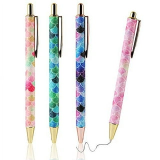 WY WENYUAN Cute Pens, Fine Point Smooth Writing Pens, Personalized  Ballpoint Pens Bulk, Flair Colorful Pens, Black Ink 1.0 mm Journaling Pen,  Glitter