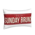 thumbnail image 2 of Bixox Retro Sunday Brunch Printed Pillow Protector,Super Soft Ideal for Home,Guests,Rentals - 16"x24", 2 of 8