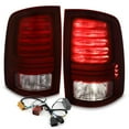 thumbnail image 2 of AKKON - Fits 2009-2018 RAM 1500/2500/3500 LED Signal Side Marker Red Smoked Tail Brake Lights Pair +Wire Harness, 2 of 7