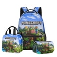 thumbnail image 4 of Mochila 3D de Minecraft, bolsa para el almuerzo, estuche para lápices, juego para niños, estudiantes, útiles escolares, varios estilos, 4 of 5