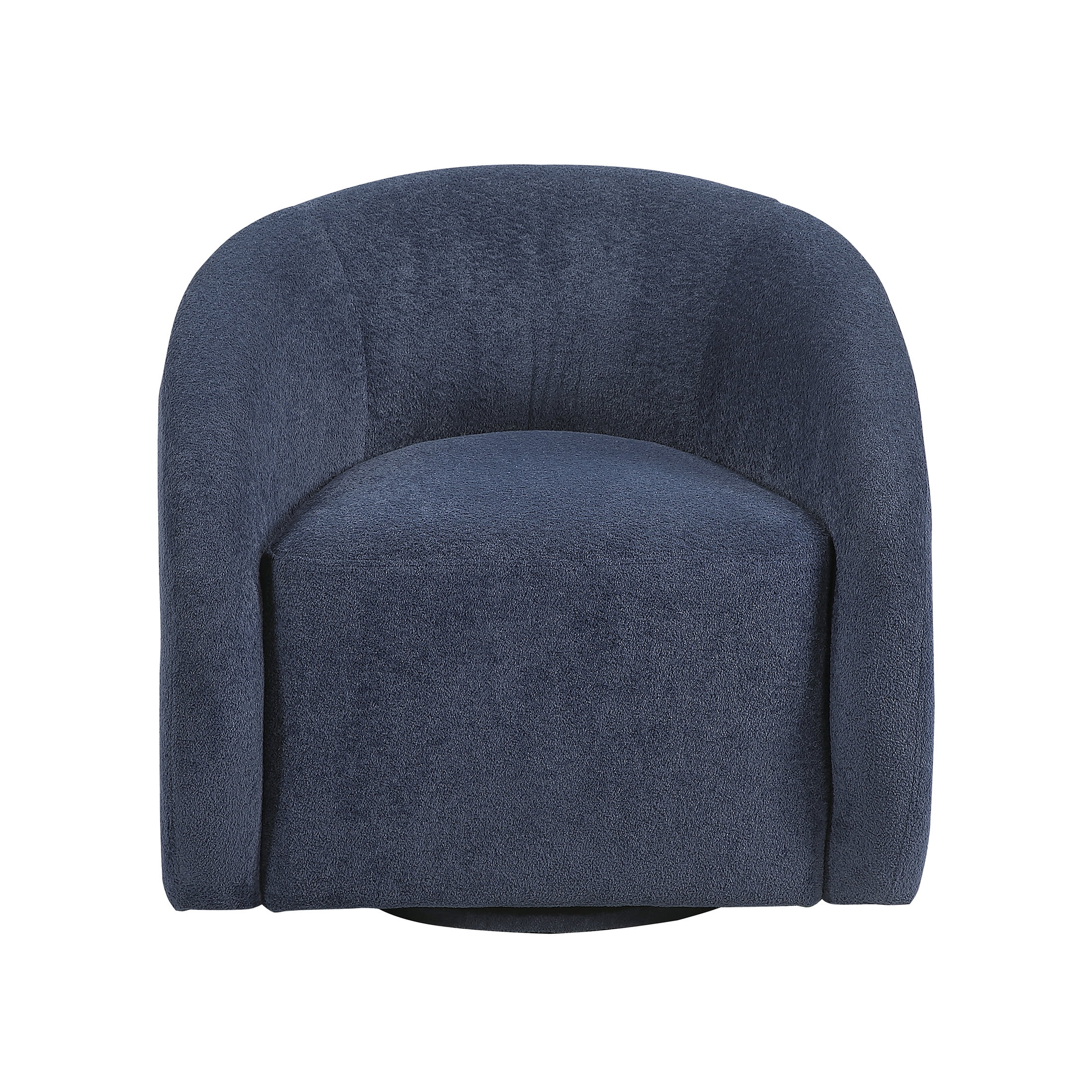 OakvillePark Lomi Contemporary Microfiber Swivel Chair, Blue