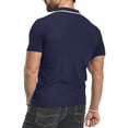 thumbnail image 4 of HAOMEILI Men's Polo Shirts Summer Short Sleeve Casual 3 Button T-Shirts Classic Basic Golf Work Tees Tops, 4 of 7